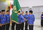 PENGUKUHAN DEWAN PENGURUS KORPRI, BUPATI LABUHANBATU INGINKAN KORPRI LEBIH MAJU KE DEPANNYA.