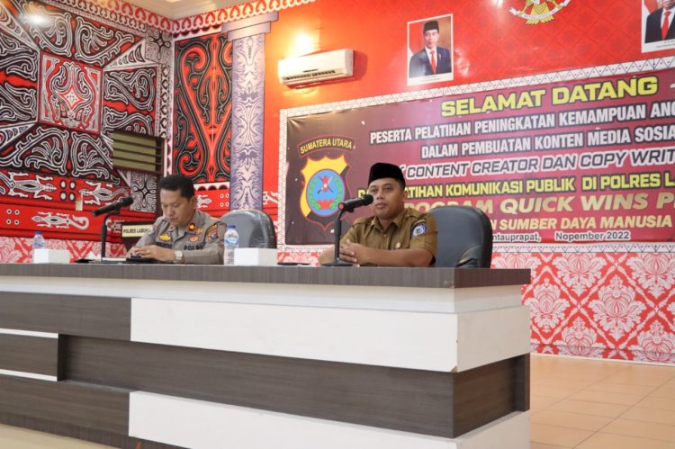 Polres Labuhanbatu Buka Pelatihan Content Creator Dan Copy Writing 