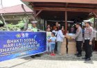 Sambut Hari Lalu Lintas Bhayangkara ke 68, Kapolres Tanah Karo Bersama Satuan Lalu Lintas Polres Tanah Karo Kunjungi Yayasan Sosial Pondok Pesantren dan Panti Asuhan 
