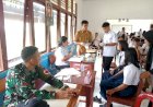 Pos Siding Pamtas RI-Mly Yonarmed 16/TK Melaksanakan Imunisasi Japanese Encephalitis