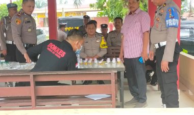 Test Urine Dadakan Polsek Jajaran Polresta Deli Serdang