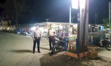 Polsek Mardinding Tingkatkan Patroli Bluelight Jaga Kondusifitas Malam Hari Sapa Warga