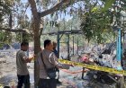 Polsek Mardinding Bantu Padamkan 10 Rumah Yang Terbakar di Lau Baleng 