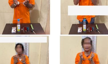 Lagi Asyik Pesta 2(dua) pasangan ini di Grebek Sat Narkoba Polres Langkat
